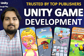 develop professional unity 2d and 3d games for android ios and PC