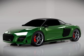 model 3d realistic assetto corsa car,car wrap mockup design, wheel, 3d body kit