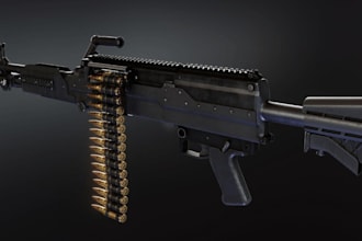 model or remodel 3d weapon, guns mechs, futuristic 3d assets, 3d animation