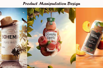 create creative product photo manipulation