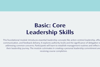 provide leadership skills and coaching for new managers