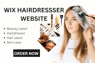 do wix  hair dresser website beauty salon hair dressser skin care