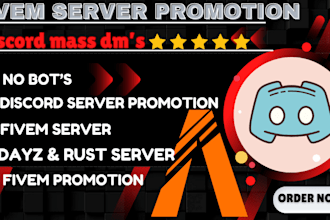 game server dayz server fivem server discord server promotion discord mass dm