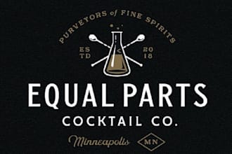 design dynamic glamorous cocktail company logo