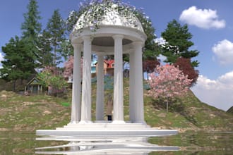 model 3d landscape environment and architectural models