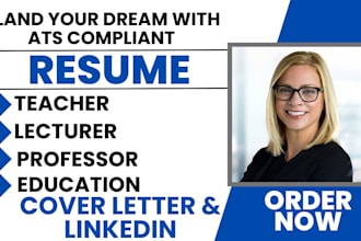 write teacher, adjunct, lecturer, professor, academic resume