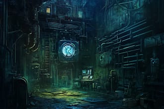 design an futuristic cyberpunk city or background art