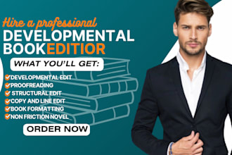 do developmental edit, copy and line edit, proofread your non fiction novel