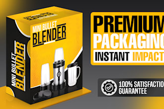 do professional packaging design, label, pouch, box design