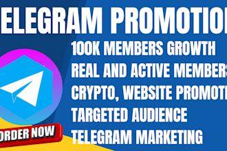 promote or grow telegram group channel to real and active telegram subscribers