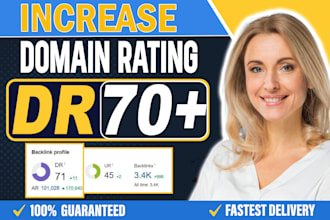 increase ahref domain rating dr 70 plus fast