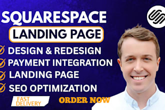 build squarespace website design or redesign squarespace landing page