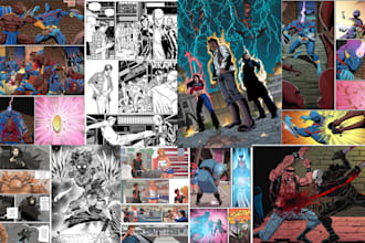 draw graphic novel illustration, comic page, comic art, comic book nsfw artist