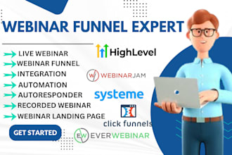 do webinar funnel automation on webinarjam, everwebinar systeme io, gohighlevel