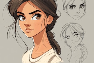 draw your character in cartoonish or marvel or anime style