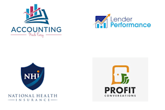design credit repair, business consulting, tax, accounting and financial logo