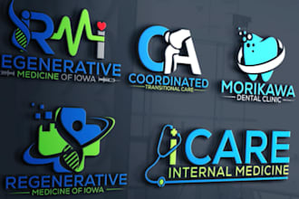 design unique outstanding healthcare, nonprofit, charity and wellness logo