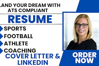 write sport, athlete, football, fitness trainer and coaching resume