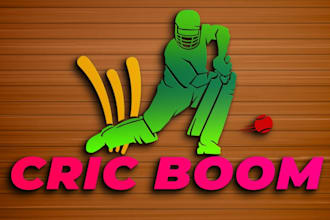 create professional sports cricket team or events logo