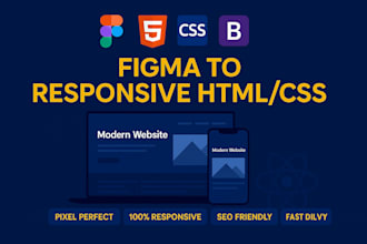 create responsive websites with react js and figma to HTML