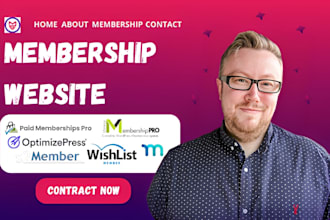 use memberpress, wishlist member, optimizepress, s2member for membership website