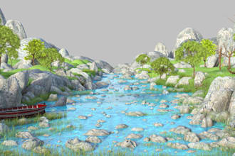 create 3d game environment 3d environment game art concept art in unreal engine