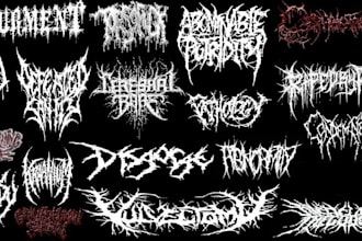 make death metal black metal slam brutal logo design