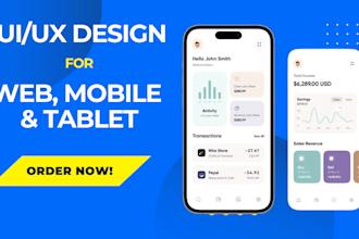 mobile app UI UX design with figma wireframes and prototype for ios and android
