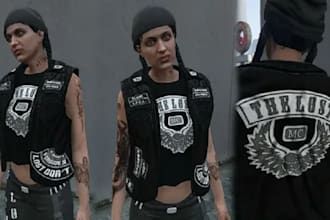 create custom fivem mc kuttes, mc patch, mc cuts with ranks and side rockers