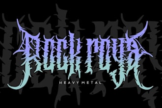 do professional death core heavy and black metal logo