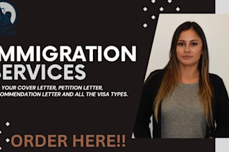 be your online lawyer, immigration lawyer for USA visa and recommendation letter