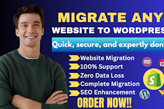 migrate wordpress, wix, bigcommerce, squarespace, magento store to shopify store