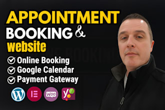 create a booking website with forms live chat and appointment scheduling feature