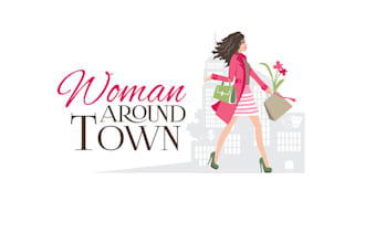 design a stylish woman around town logo