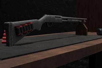 3d modeling, props design, and texturing