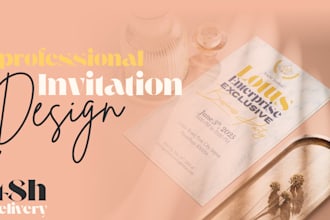 design elegant birthday invite, wedding invitation, save the date