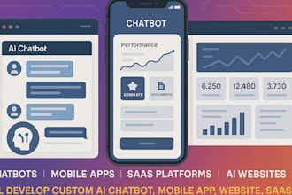 develop ai chatbot, ai mobile app, ai website, ai saas app, ai software