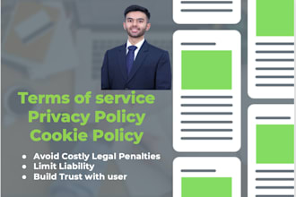 write the terms of service and privacy policy for your website