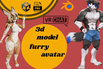 create custom vrchat  3d model, vrc character