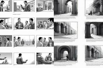 create professional storyboards for film , animation commercials, video projects