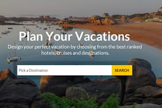 design travel website, appointment website, hotel with booking functionalities