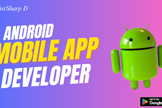 develop android apps using kotlin with clean UI and smooth performance