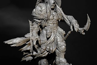 sculpt 3d dnd board game mini character, custom 3d wargame miniature, dnd minis