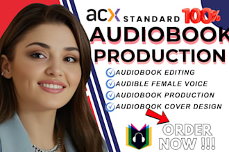narrate audible, acx audiobook with british female voiceover, audiobook editing