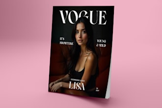 design a stunning custom magazine cover featuring you as the star