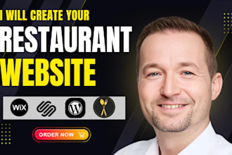 design restaurant website on wordpress or wix with online ordering