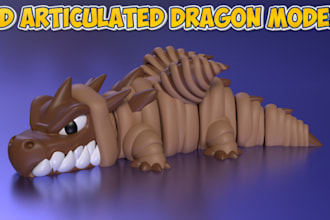 sculpt 3d articulated dragon model articulating bjd dragon for 3d printing