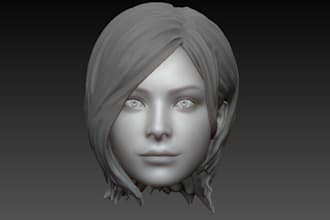 sculpt 3d character model, articulated and action figure model from image
