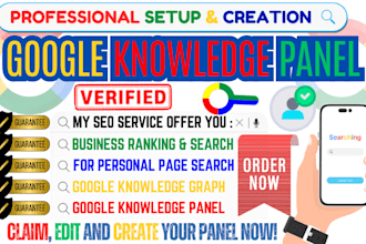 create google knowledge panel graph knowledge panel for business ranking panel
