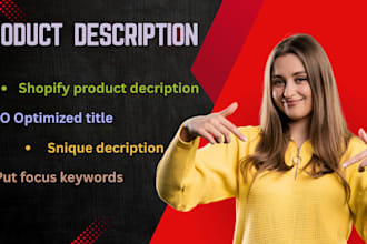 offer expert shopify description and title writing service article writing